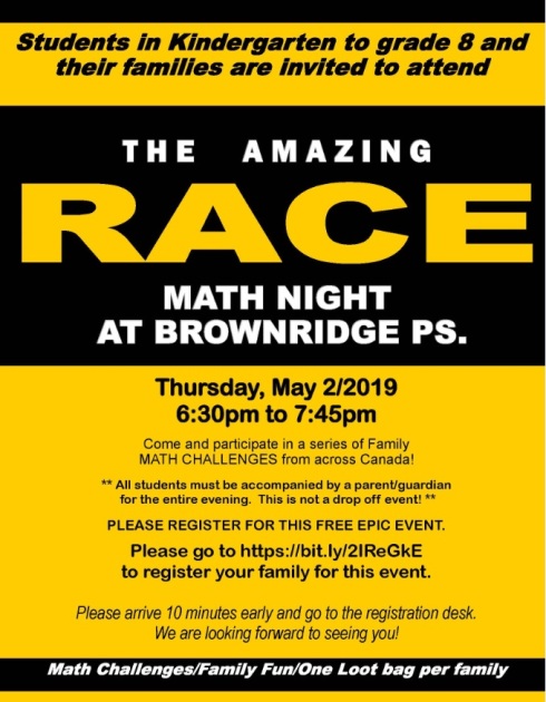 The Amazing Race Math Night